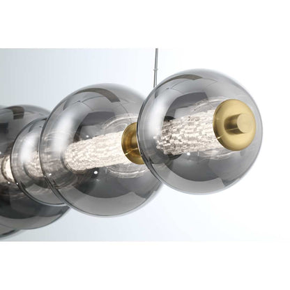 Atomo 56" Wide 3000K LED Abstract Linear Chandelier