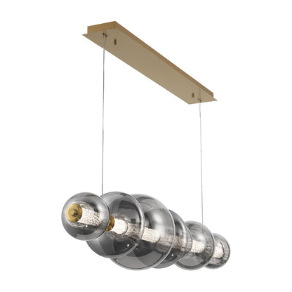 Atomo 56" Wide 3000K LED Abstract Linear Chandelier