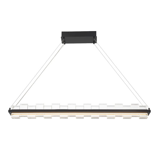 Bruco 45" Wide 3000K LED Crystal Linear Chandelier