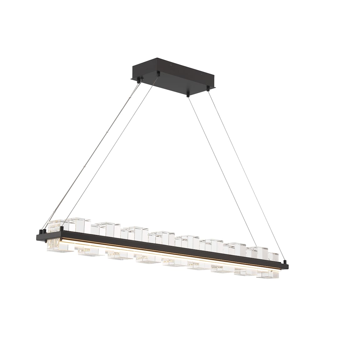 Bruco 45" Wide 3000K LED Crystal Linear Chandelier
