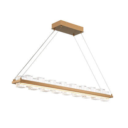 Bruco 45" Wide 3000K LED Crystal Linear Chandelier