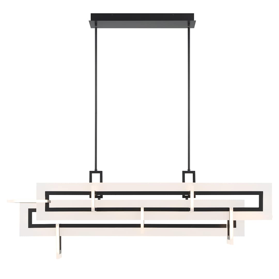 Inizio 55" Wide 3000K LED Geometric Linear Chandelier