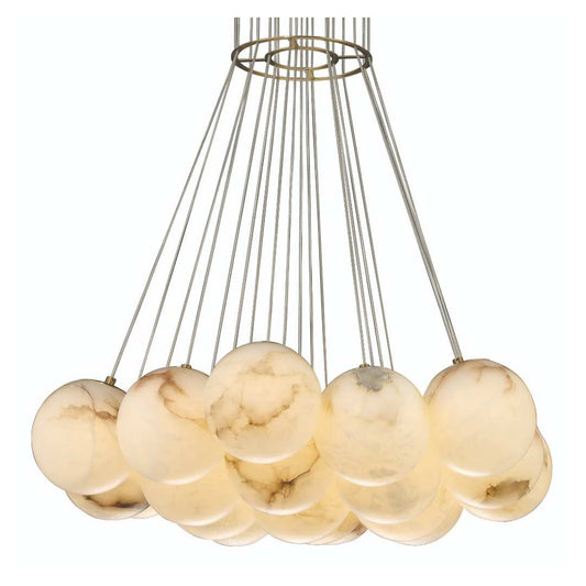 Kepler 29" Wide LED Multi Light Pendant with Alabaster Shades