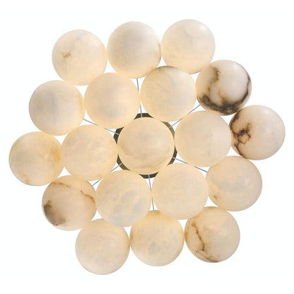 Kepler 29" Wide LED Multi Light Pendant with Alabaster Shades