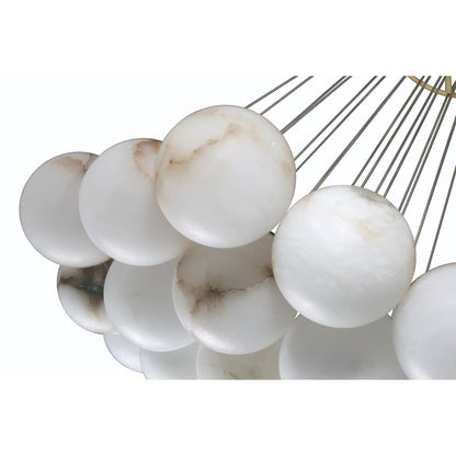 Kepler 29" Wide LED Multi Light Pendant with Alabaster Shades