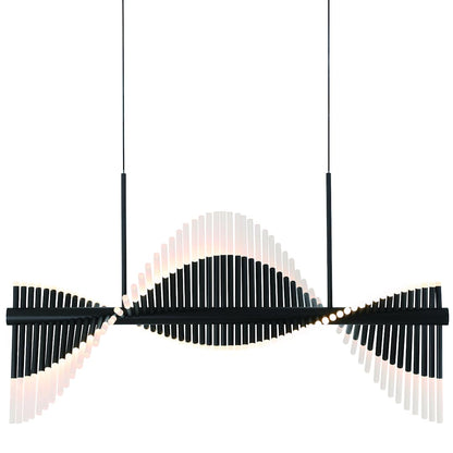 Voltik 40" Wide LED Abstract Linear Chandelier