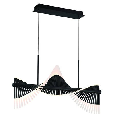 Voltik 40" Wide LED Abstract Linear Chandelier