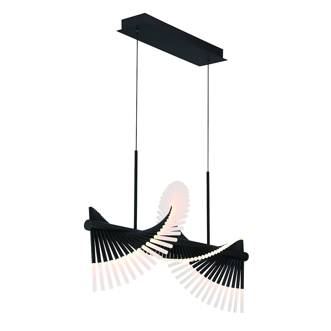 Voltik 40" Wide LED Abstract Linear Chandelier