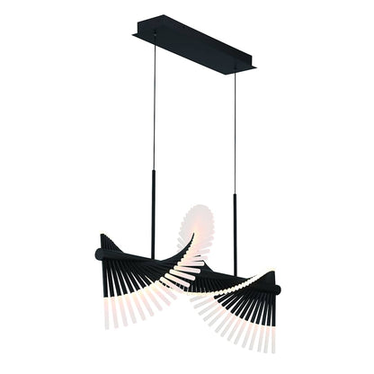 Voltik 40" Wide LED Abstract Linear Chandelier