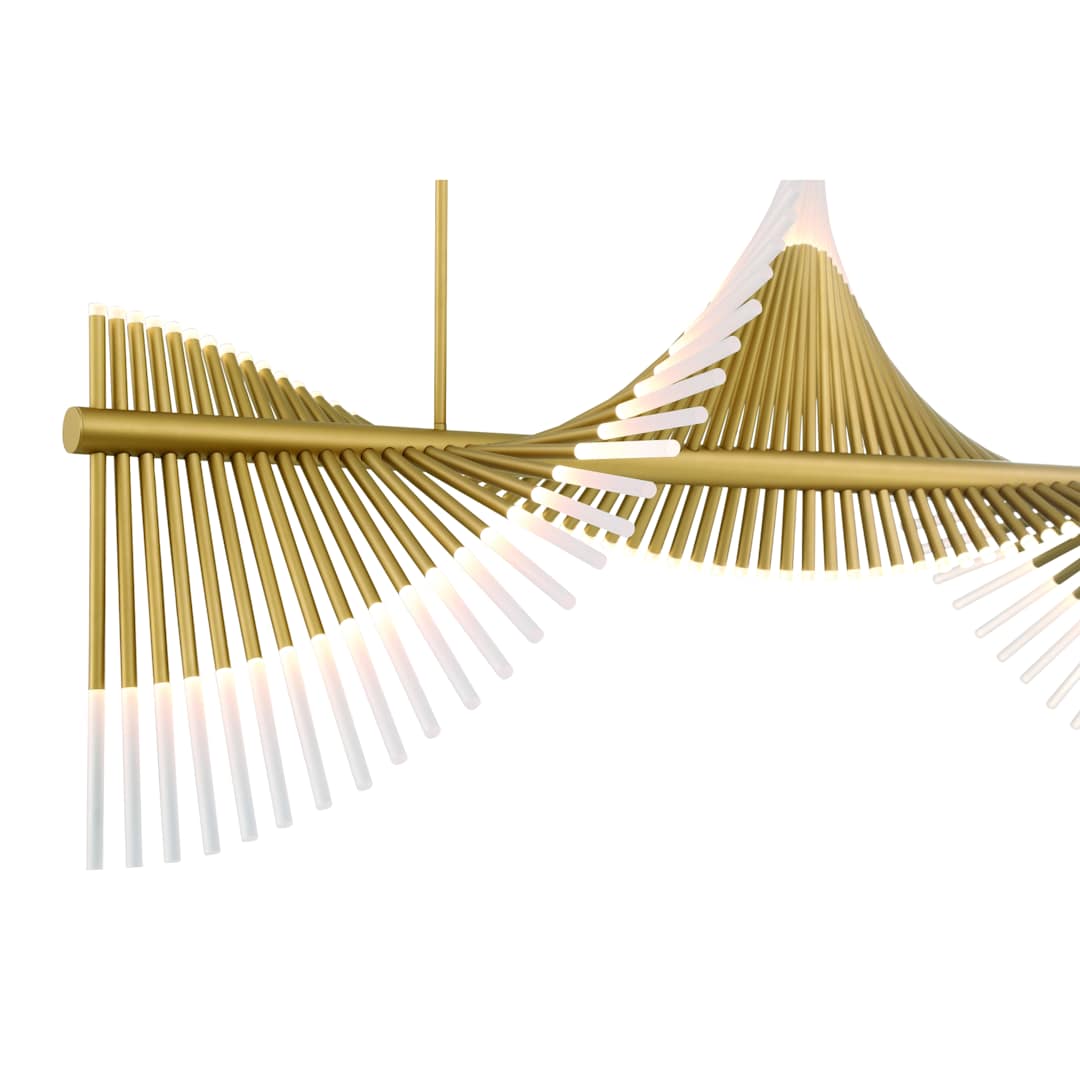 Voltik 59" Wide LED Abstract Linear Chandelier