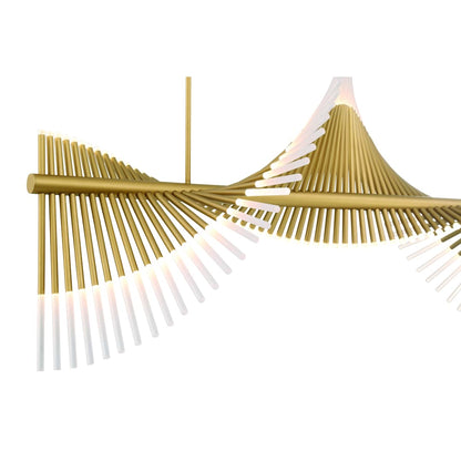 Voltik 59" Wide LED Abstract Linear Chandelier