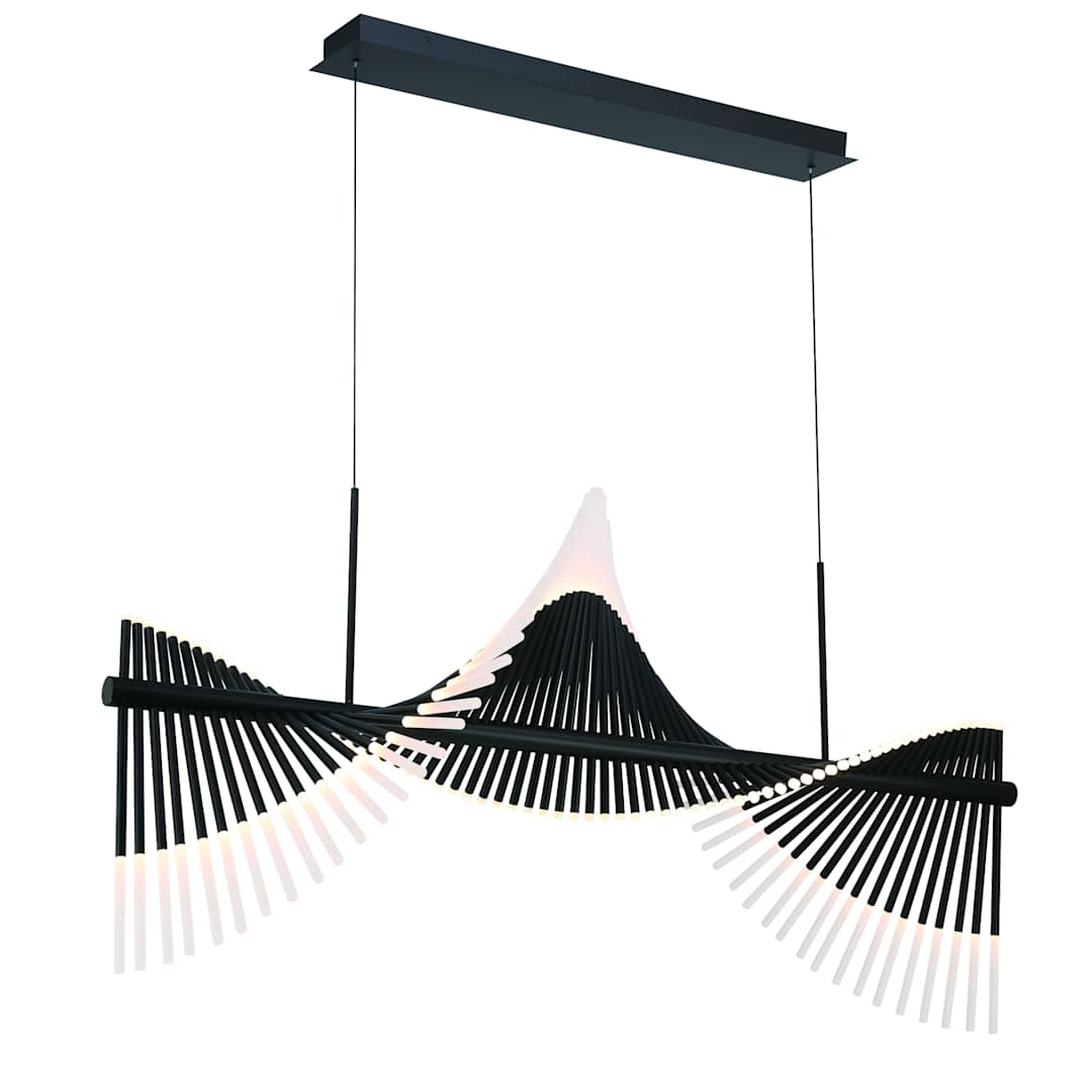 Voltik 59" Wide LED Abstract Linear Chandelier