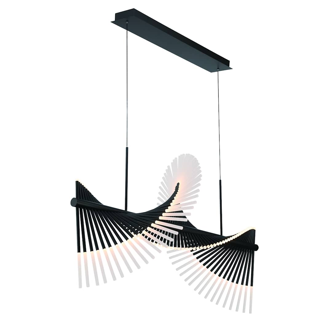 Voltik 59" Wide LED Abstract Linear Chandelier
