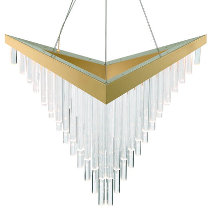 Vivien 32" Wide LED Abstract Linear Chandelier