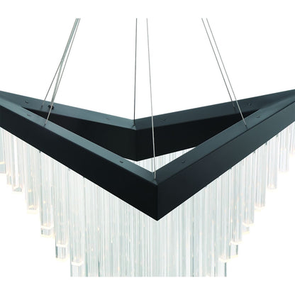 Vivien 32" Wide LED Abstract Linear Chandelier