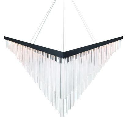 Vivien 60" Wide LED Abstract Linear Chandelier
