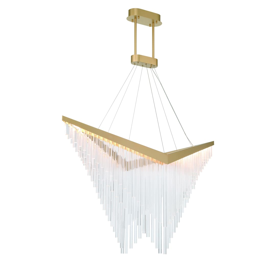 Vivien 60" Wide LED Abstract Linear Chandelier