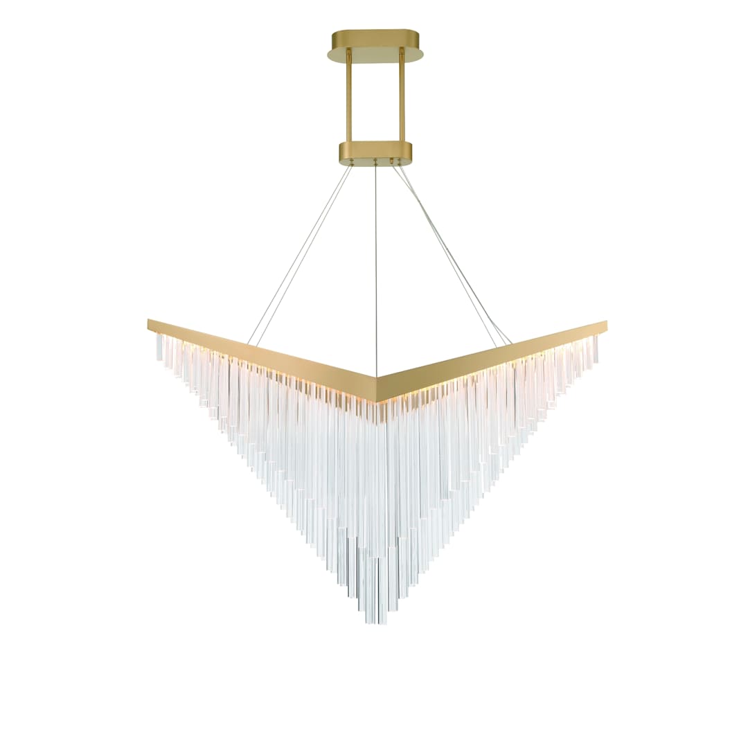 Vivien 60" Wide LED Abstract Linear Chandelier
