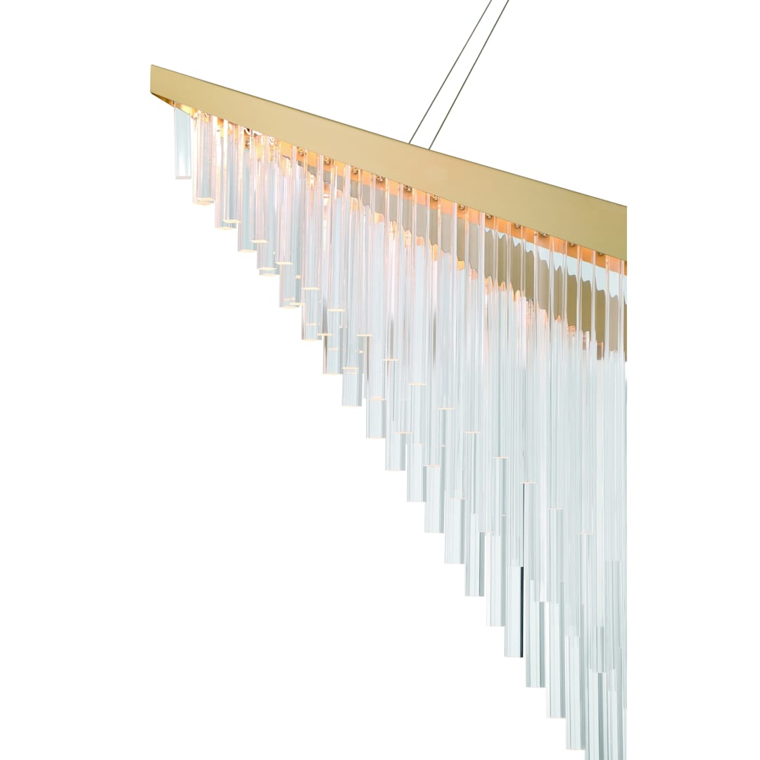Vivien 60" Wide LED Abstract Linear Chandelier