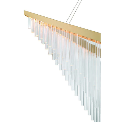 Vivien 60" Wide LED Abstract Linear Chandelier