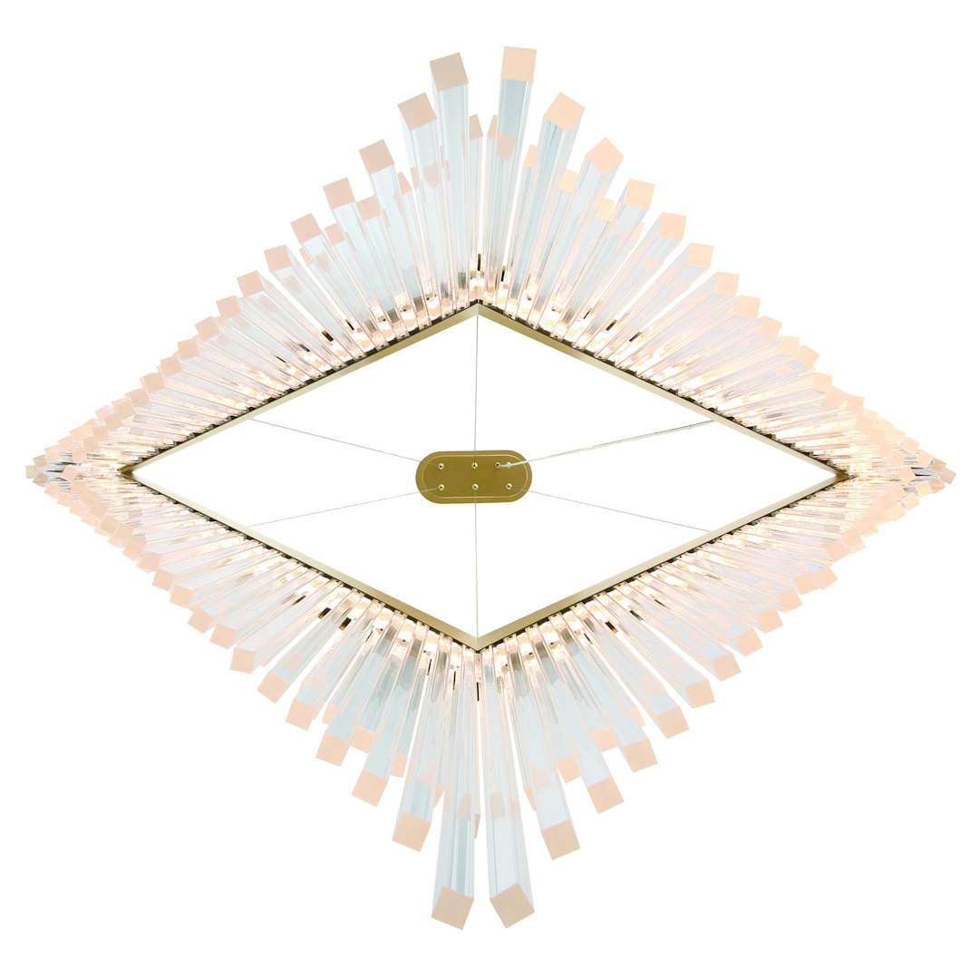 Vivien 60" Wide LED Abstract Linear Chandelier
