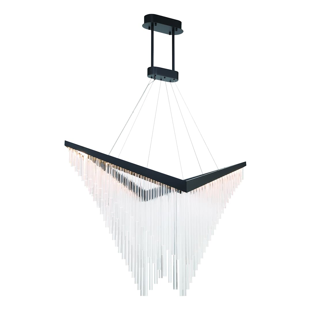 Vivien 60" Wide LED Abstract Linear Chandelier