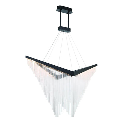 Vivien 60" Wide LED Abstract Linear Chandelier