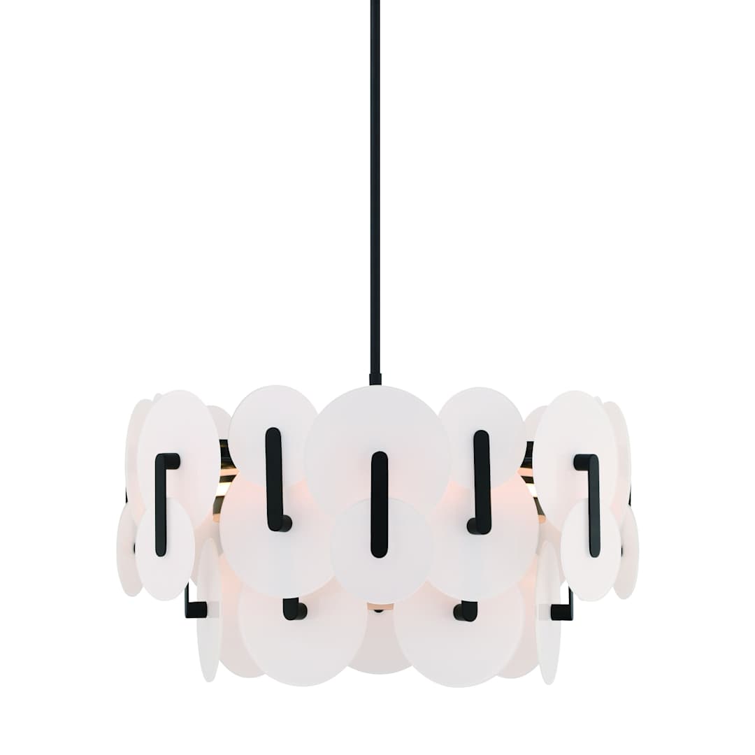Nuvola 24" Wide LED Abstract Drum Chandelier