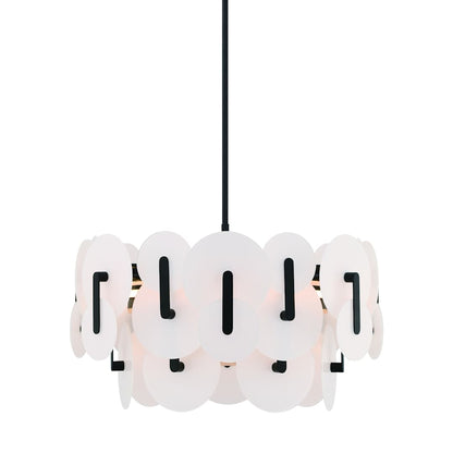 Nuvola 24" Wide LED Abstract Drum Chandelier