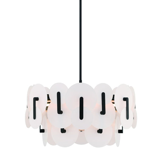 Nuvola 24" Wide LED Abstract Drum Chandelier