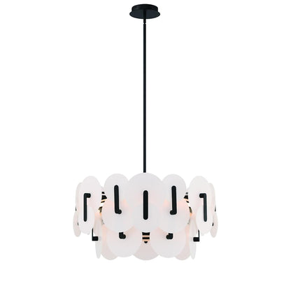 Nuvola 24" Wide LED Abstract Drum Chandelier
