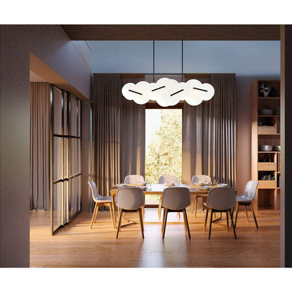 Nuvola 56" Wide LED Abstract Linear Chandelier