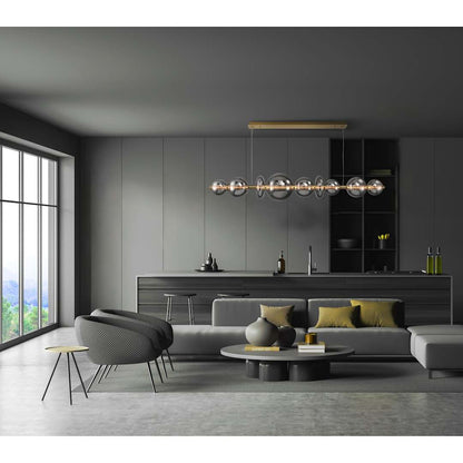 Atomo 74" Wide LED Linear Chandelier