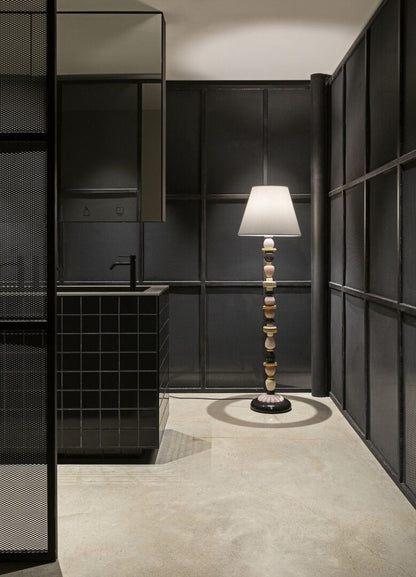 Lladro Firefly Floor Lamp Pink and Golden Luster (US)