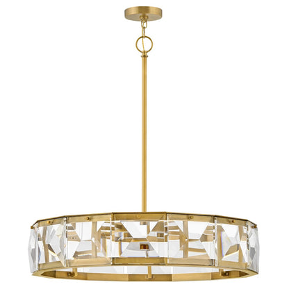 Jolie 30" Wide LED Crystal Drum Chandelier
