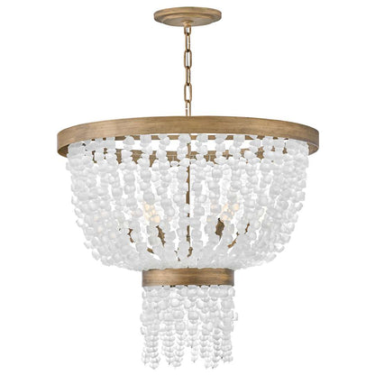 Dune 6 Light 25" Wide Beaded Waterfall Chandelier