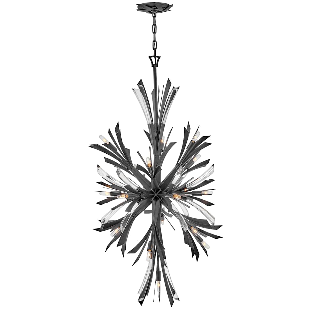 Vida 19 Light 24" Wide Crystal Abstract Chandelier