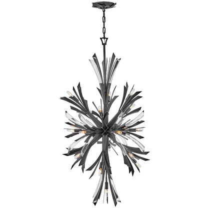 Vida 19 Light 24" Wide Crystal Abstract Chandelier