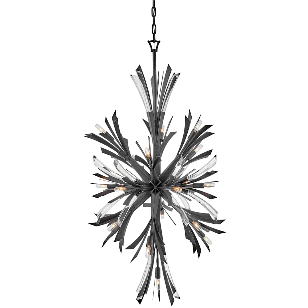 Vida 19 Light 24" Wide Crystal Abstract Chandelier