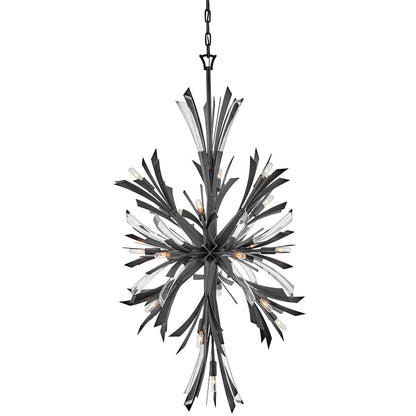 Vida 19 Light 24" Wide Crystal Abstract Chandelier