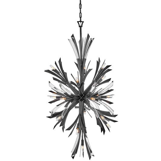 Vida 19 Light 24" Wide Crystal Abstract Chandelier