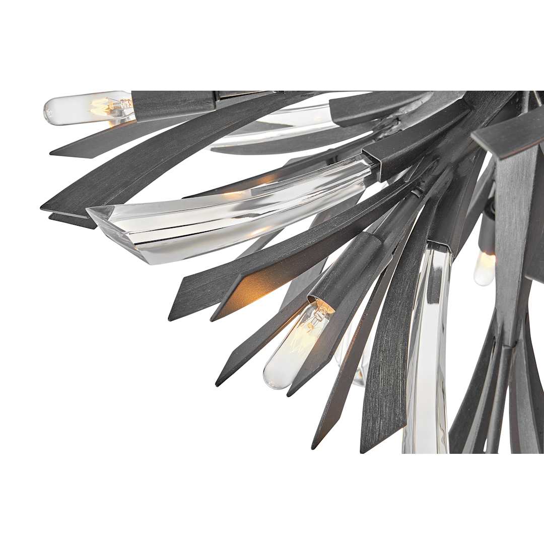 Vida 19 Light 24" Wide Crystal Abstract Chandelier