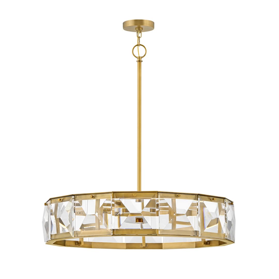 Jolie 30" Wide LED Crystal Drum Chandelier