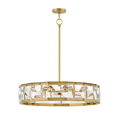Jolie 30" Wide LED Crystal Drum Chandelier
