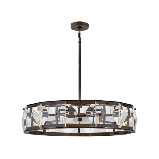 Jolie 30" Wide LED Crystal Drum Chandelier