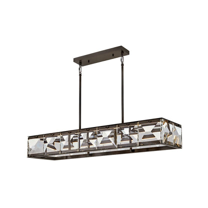 Jolie 45" Wide LED Crystal Linear Chandelier