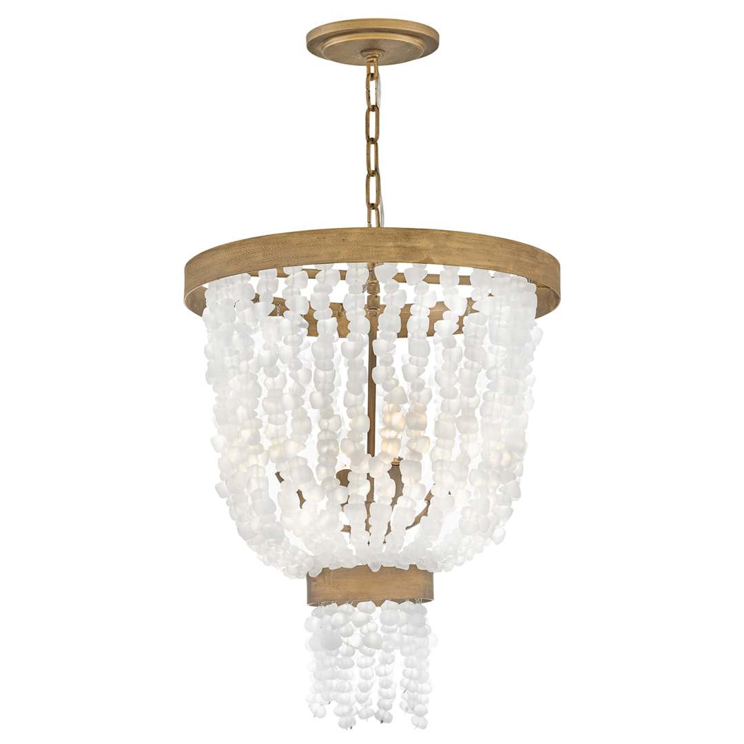Dune 4 Light 18" Wide Beaded Waterfall Chandelier