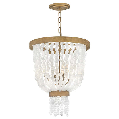 Dune 4 Light 18" Wide Beaded Waterfall Chandelier