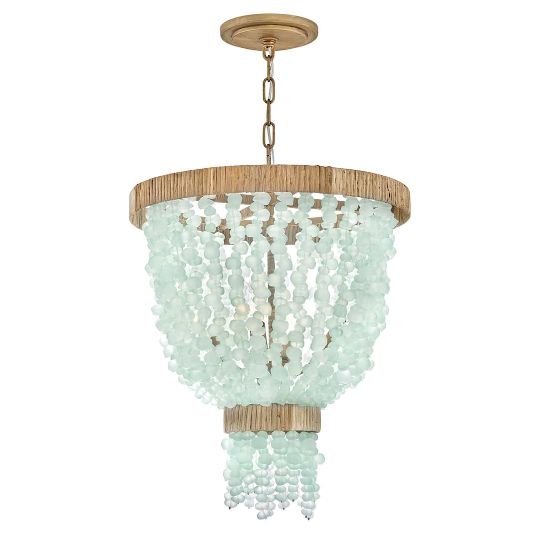 Dune 4 Light 18" Wide Beaded Waterfall Chandelier