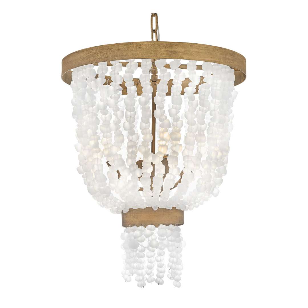 Dune 4 Light 18" Wide Beaded Waterfall Chandelier